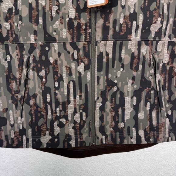Duck Camp Vest Men Medium Ms Contact Softshell Woodland Camo Outdoor Hunting NEW - Picture 5 of 10